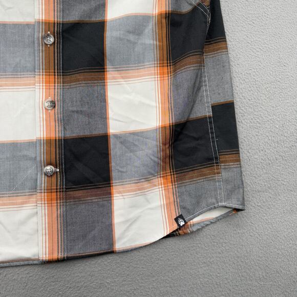 Alaskan Hardgear Shirt Mens Small Orange Plaid Button Down Duluth Trading Co - Picture 7 of 9